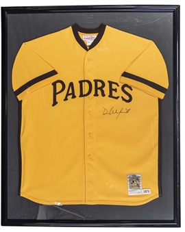 Dave Winfield Signed San Diego Padres 34x43 Framed Jersey (Randolph LOA & Steiner)